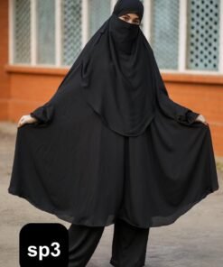 Alternative view of Dubai Cherry Plazo Khimar Set - SP3